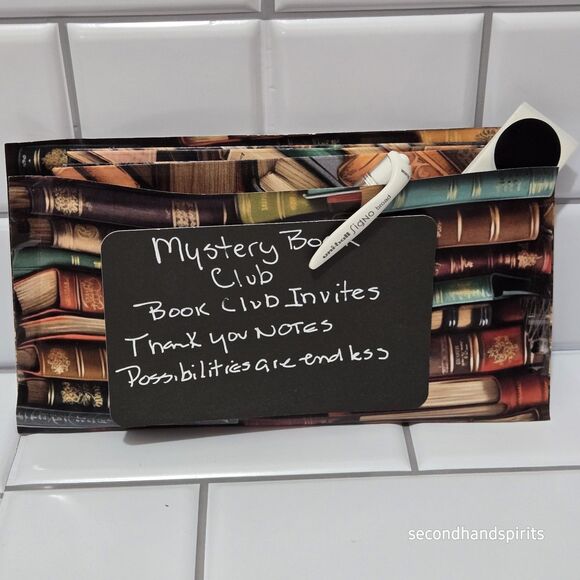 Handmade Library Book ENVELOPES W Flat Cards Approx 4" X 6"  W Seals Gel Pen Inc - Picture 10 of 10